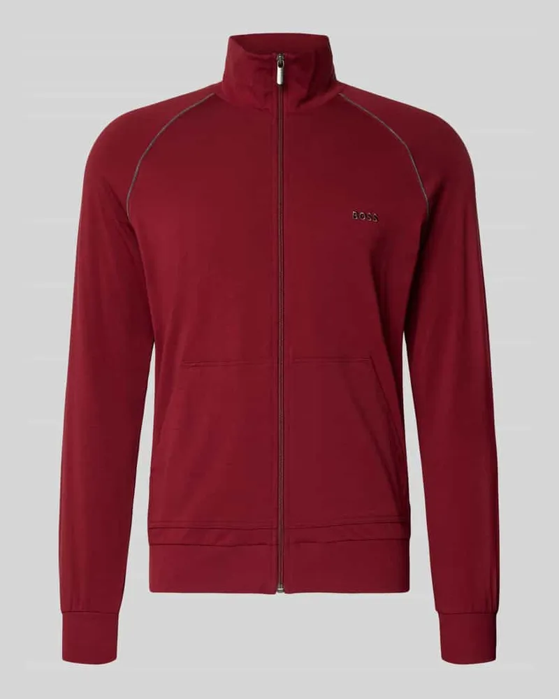 HUGO BOSS Regular Fit Sweatjacke aus Baumwoll-Mix 