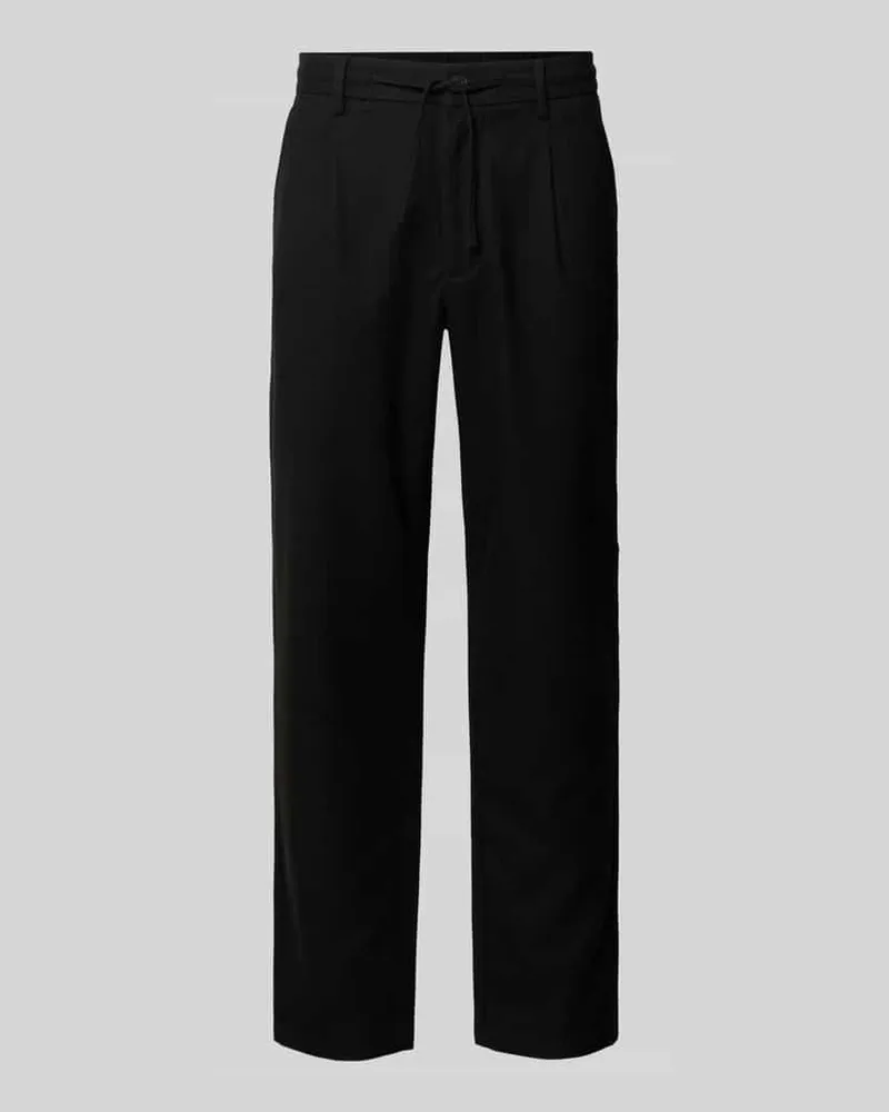 Lindbergh Slim Fit Stoffhose mit Viskose-Anteil Black
