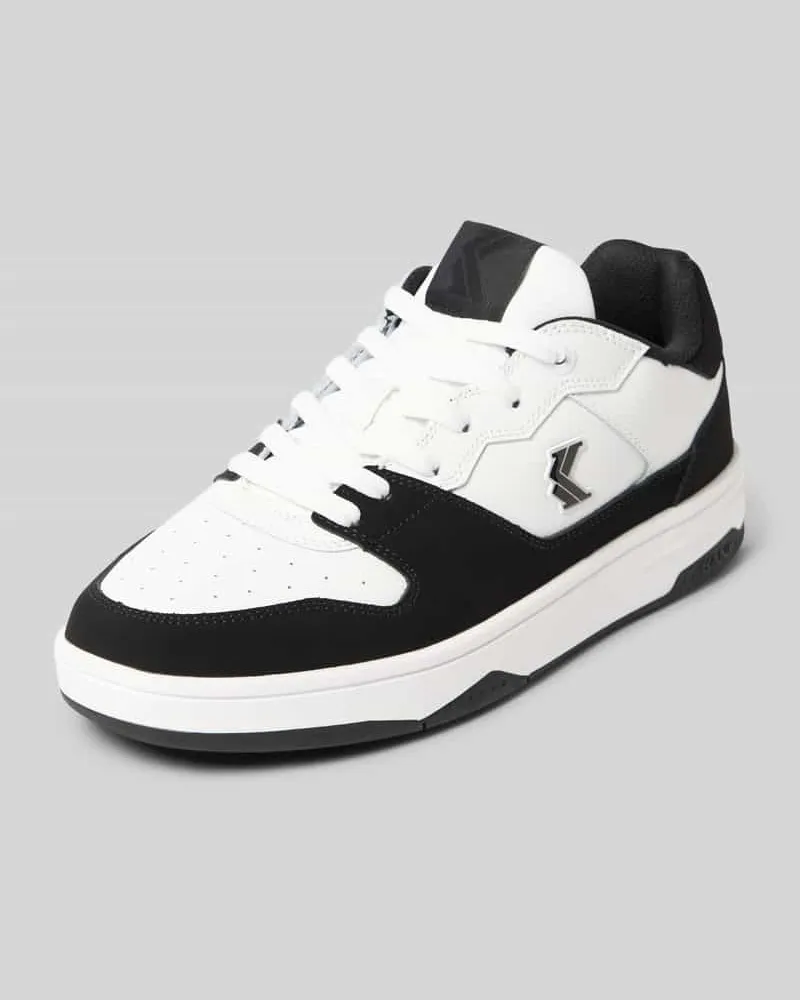 Karl Kani Ledersneaker mit Label-Details 