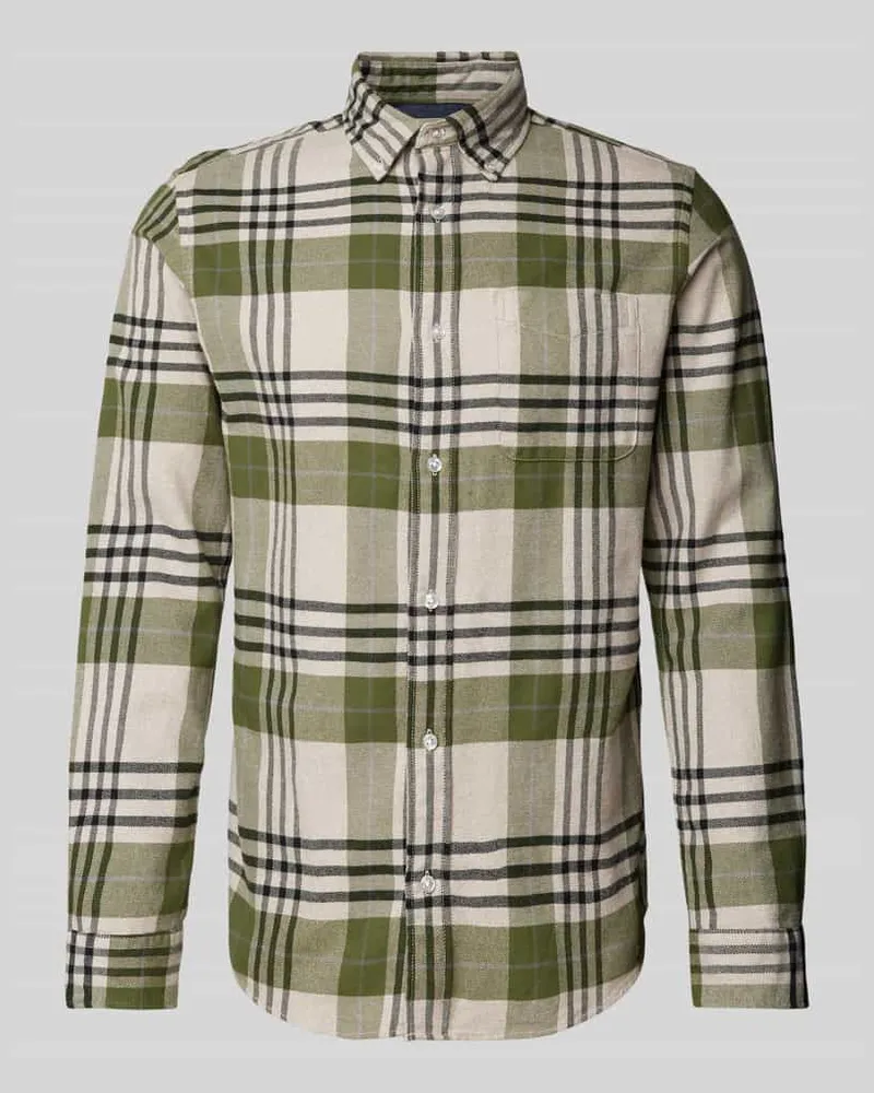 Jack & Jones Slim Fit Freizeithemd Button-Down-Kragen Modell 'BLUNORRIS 