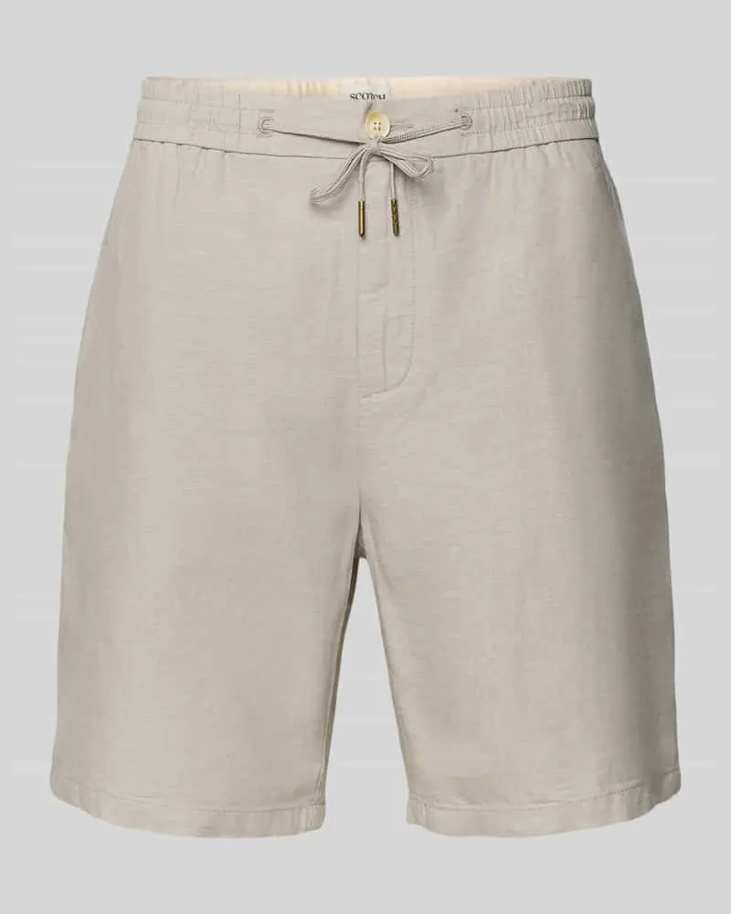 Scotch&Soda Regular Fit Shorts aus Baumwoll-Leinen-Mix Modell 'Seasonal core 