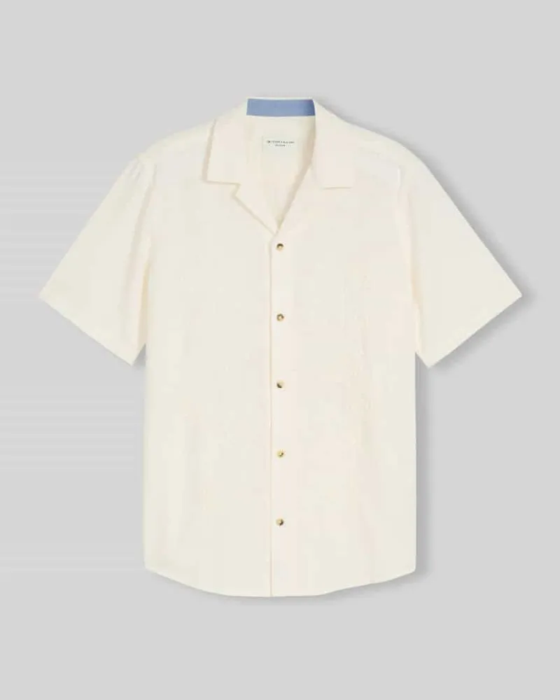 Tom Tailor Regular Fit Freizeithemd mit Stitching Offwhite