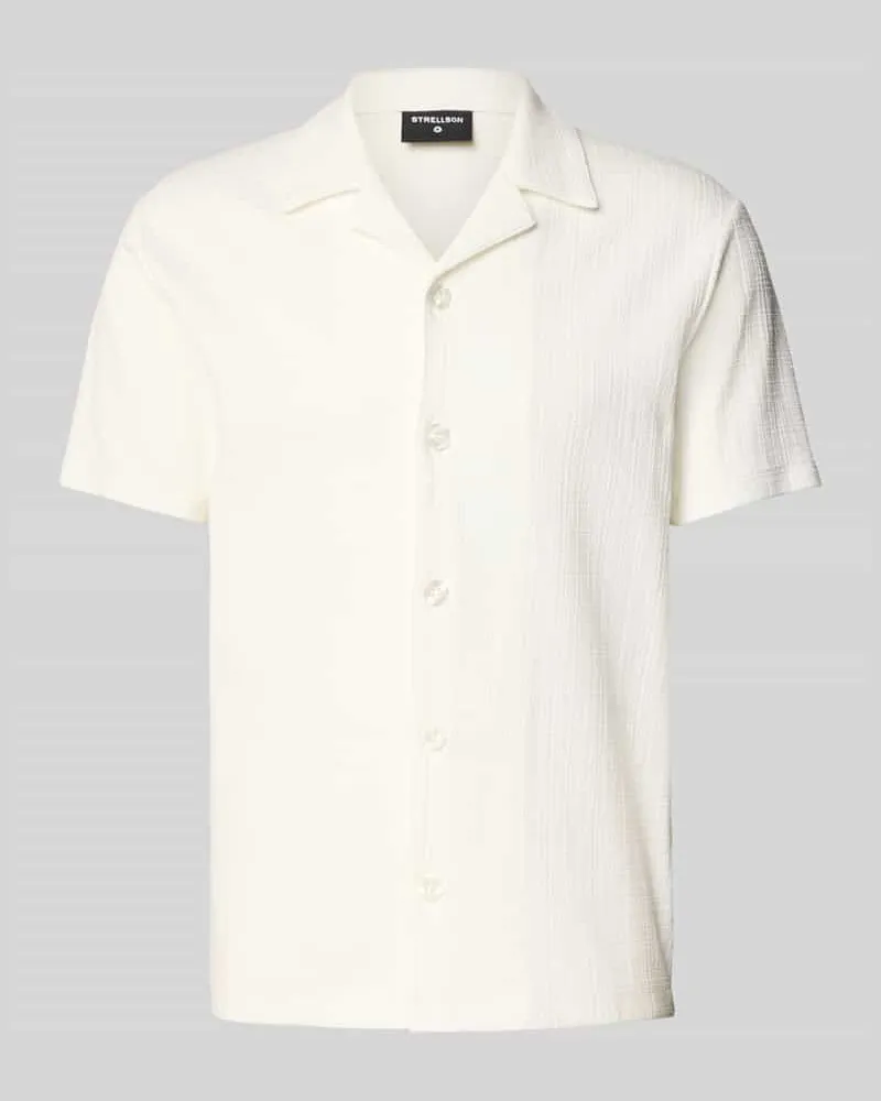 Strellson Regular Fit Freizeithemd mit Strukturmuster Modell 'Filip Offwhite