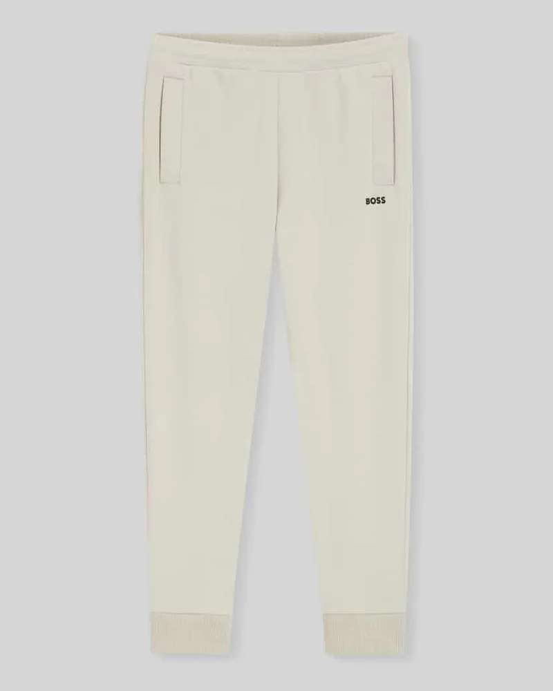 HUGO BOSS Regular Fit Sweathose aus Baumwoll-Mix Modell 'JT_Union Hadiko Beige