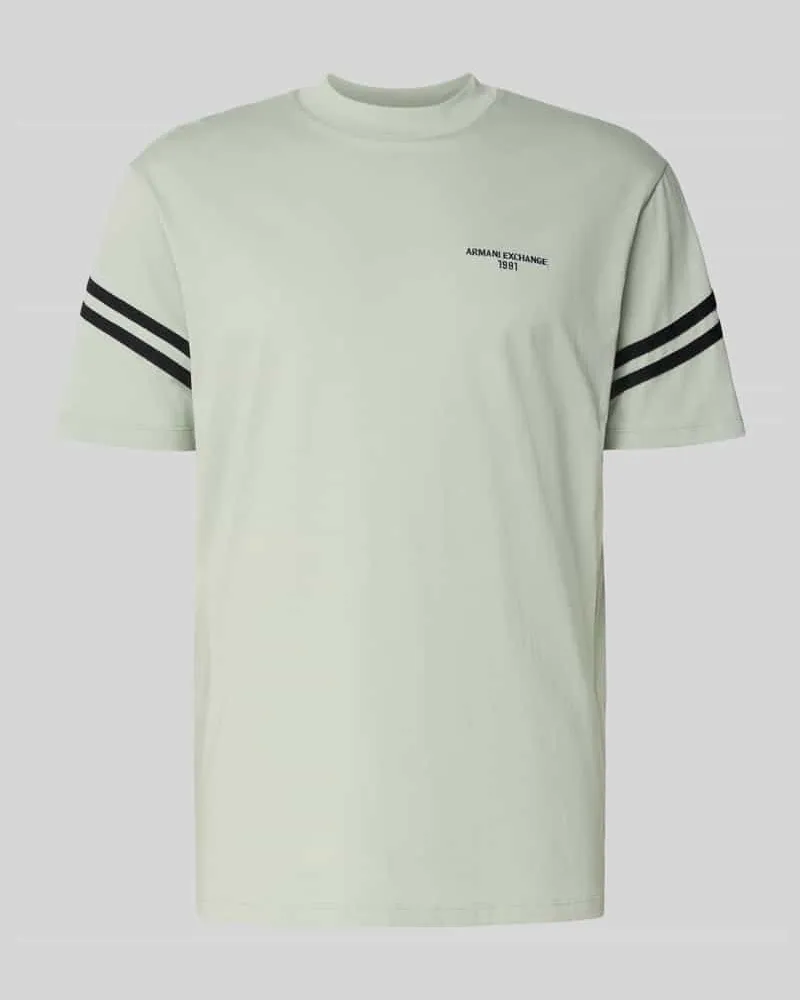 Armani Exchange T-Shirt mit Label-Stitching und Rundhalsausschnitt 