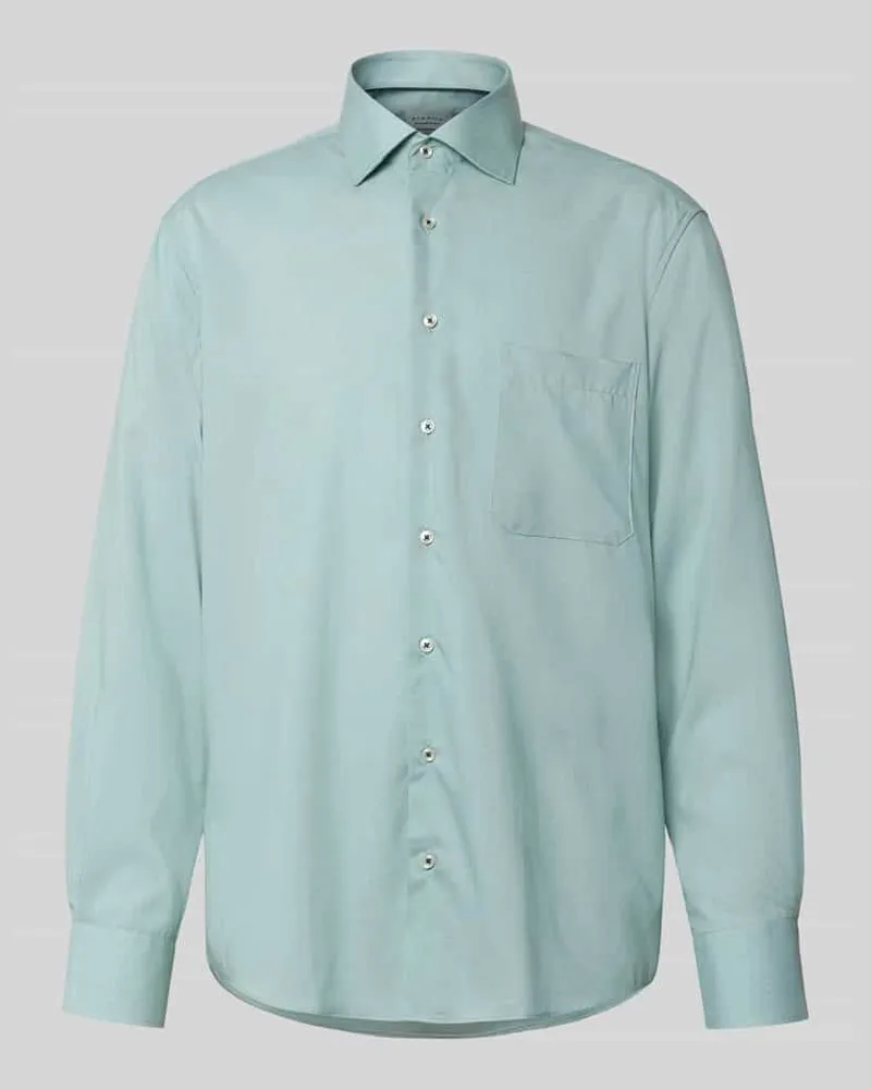 Eterna Comfort Fit Business-Hemd mit Kentkragen Gruen