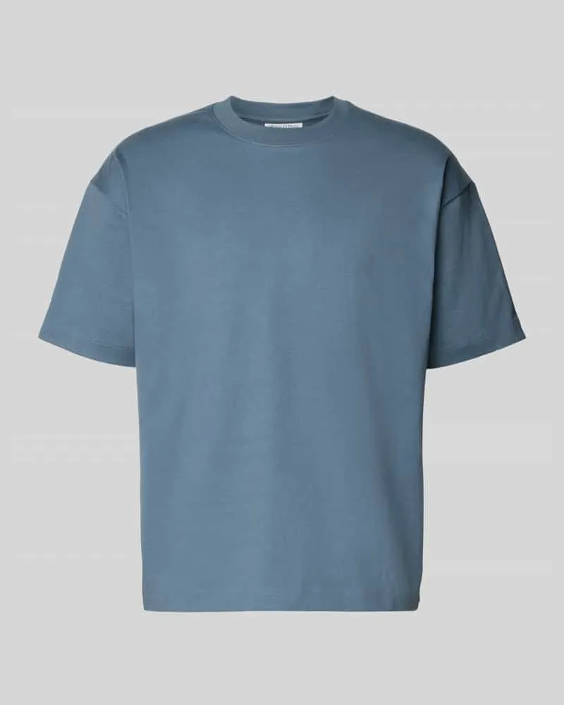 Marc O'Polo Boxy Fit T-Shirt aus reiner Baumwolle Rauchblau