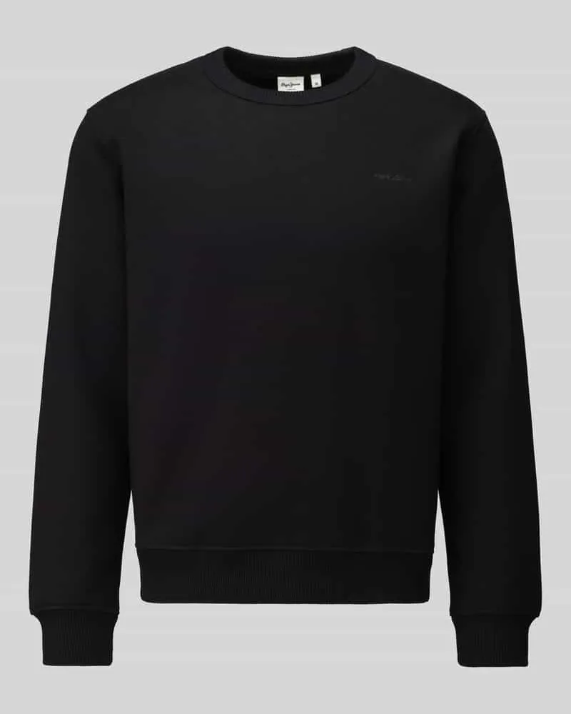 Pepe Jeans Regular Fit Sweatshirt aus Baumwoll-Mix Modell 'Jefferson Black