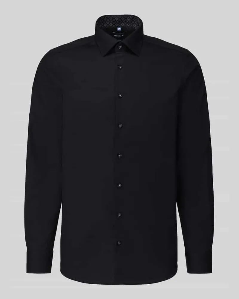 Olymp Body Fit Businesshemd aus reiner Baumwolle Modell 'Level Five Black