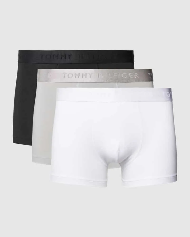 Tommy Hilfiger Trunks mit elastischem Logo-Bund im 3er-Pack 
