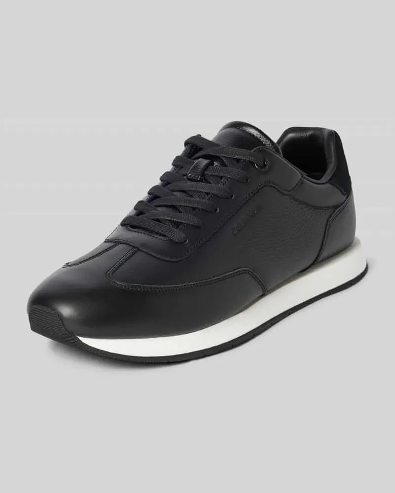 Calvin Klein Ledersneaker mit Label-Detail 