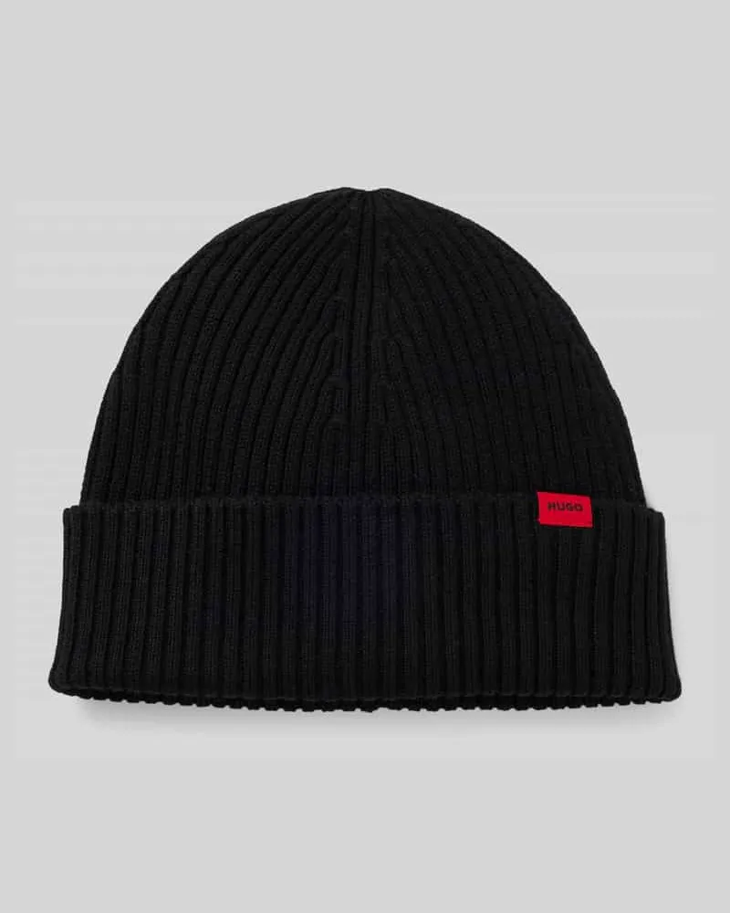 HUGO BOSS Mütze mit Label-Patch Modell 'Xola Black