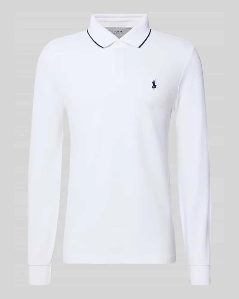 Ralph Lauren Poloshirt mit Label-Stitching Offwhite
