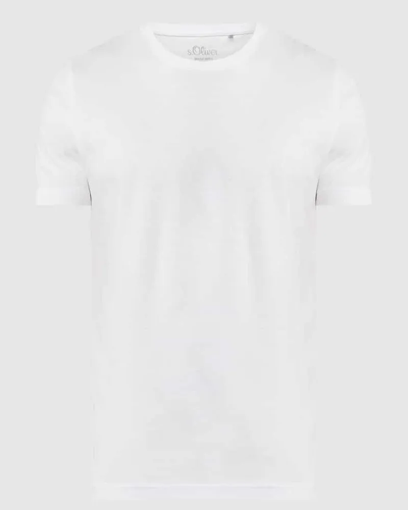 S.Oliver Regular Fit T-Shirt aus Bio-Baumwolle Weiss