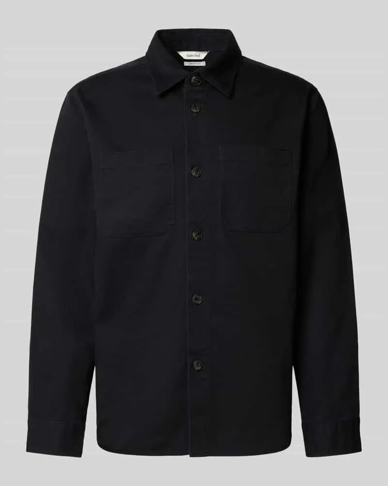 Selected Homme Regular Fit Hemdjacke aus reiner Baumwolle Modell 'TRAVIS 