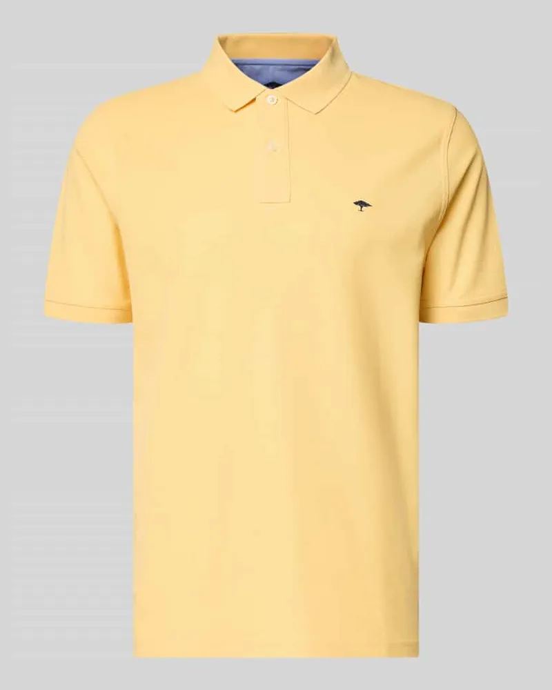 Fynch-Hatton Regular Fit Poloshirt mit Logo-Stitching Gelb
