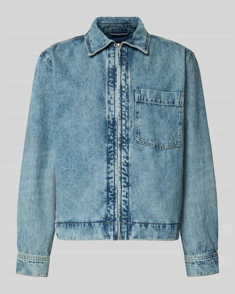 HUGO BOSS Regular Fit Jeansjacke aus reiner Baumwolle Modell 'LUNEY BO Jeansblau