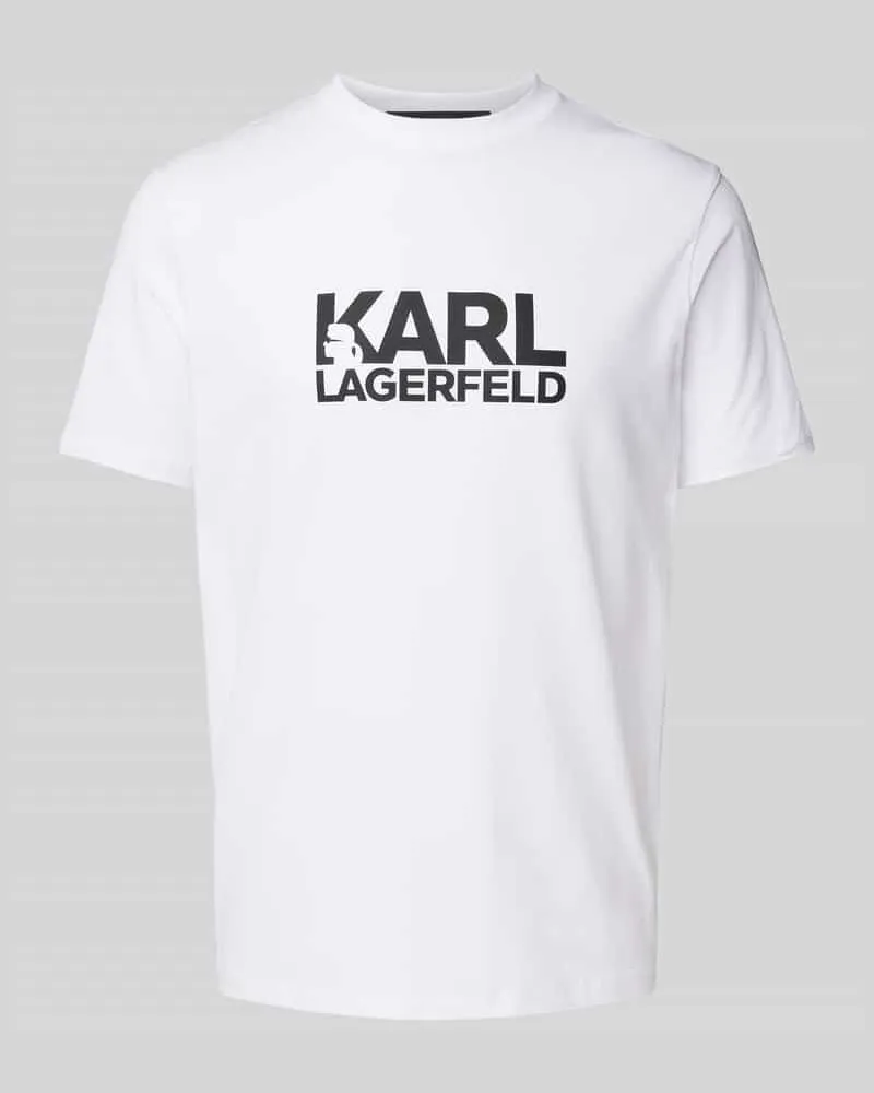 Karl Lagerfeld T-Shirt mit Label-Print Weiss