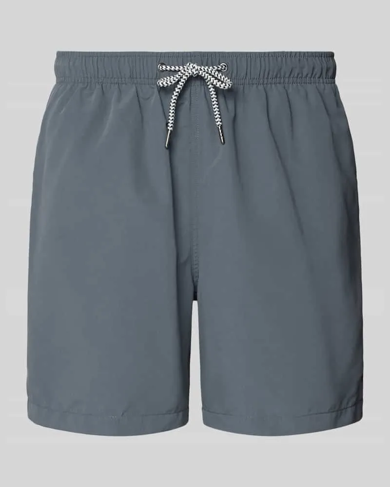 McNeal Badehose mit Gesäßtasche und Logo-Stitching Anthrazit