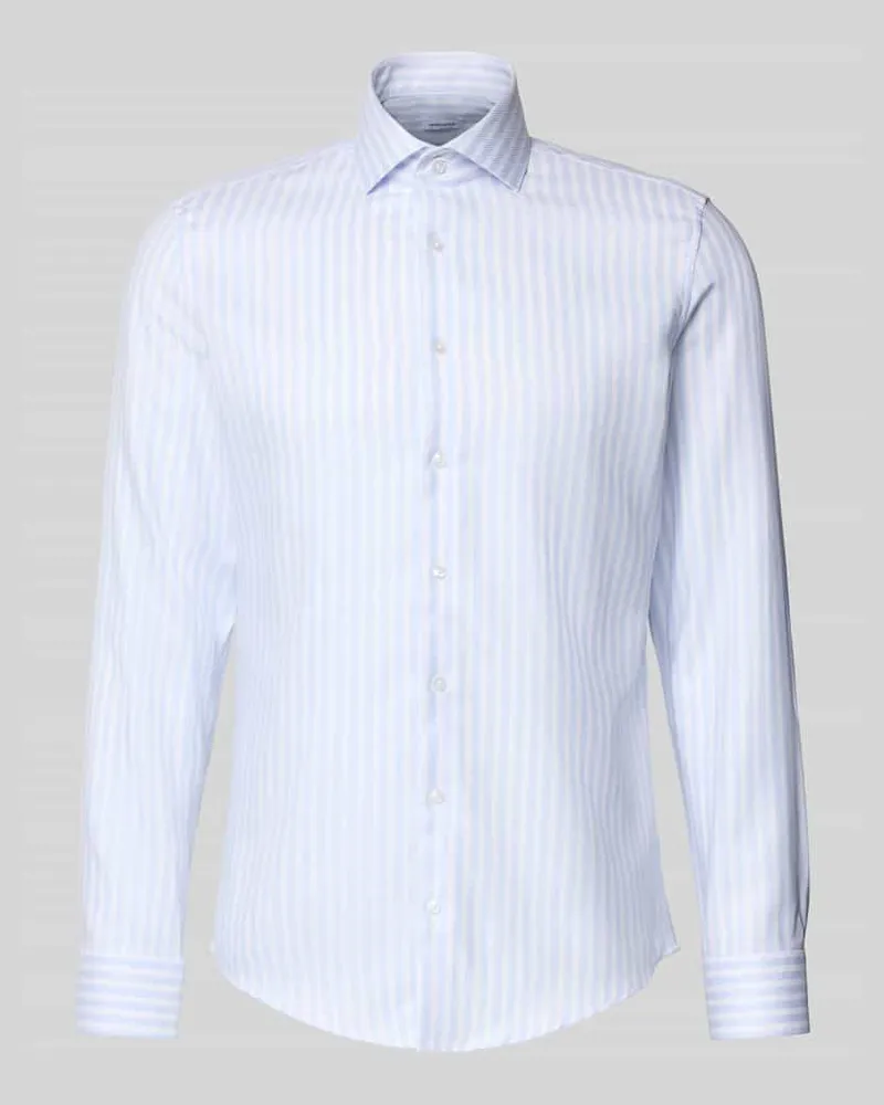 Seidensticker Slim Fit Business-Hemd mit Kentkragen Bleu