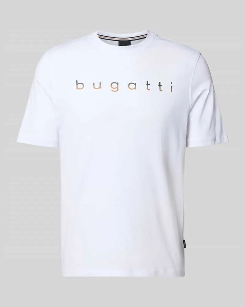 Bugatti T-Shirt mit Rundhalsausschnitt 