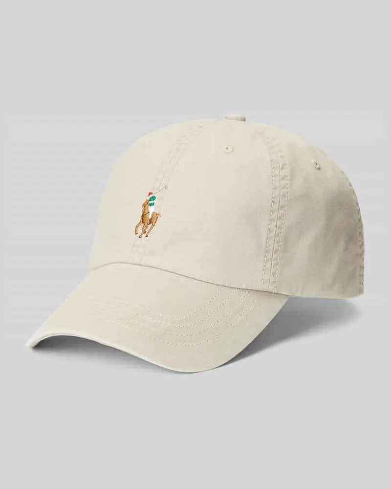 Ralph Lauren Cap aus Baumwoll-Mix mit Logo-Stitching Beige