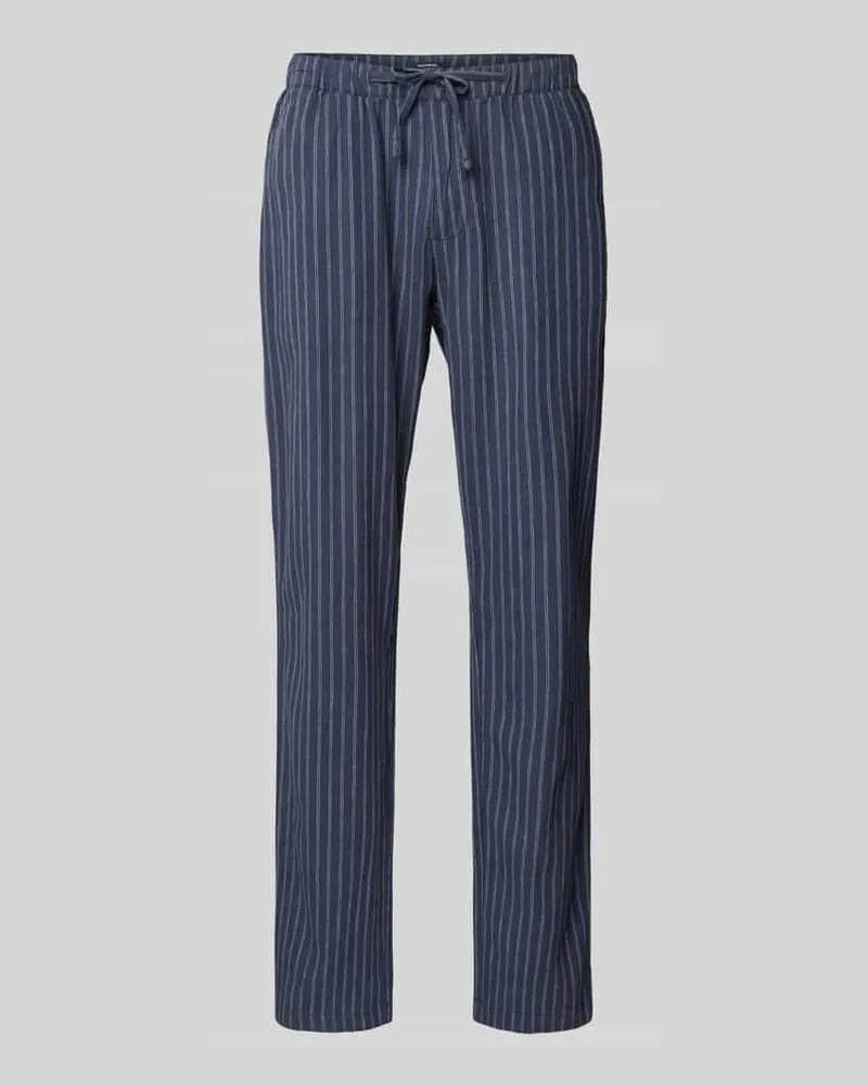 McNeal Regular Fit Stoffhose mit Streifenmuster Dunkelblau