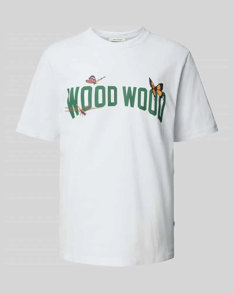 Wood Wood T-Shirt mit Label- und Motiv-Print Modell 'Bobby 