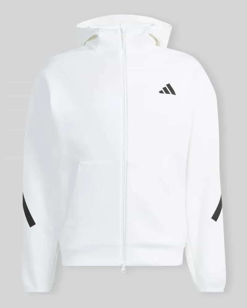adidas Sweatjacke mit Logo-Details Modell 'M Z.N.E. FZ Weiss