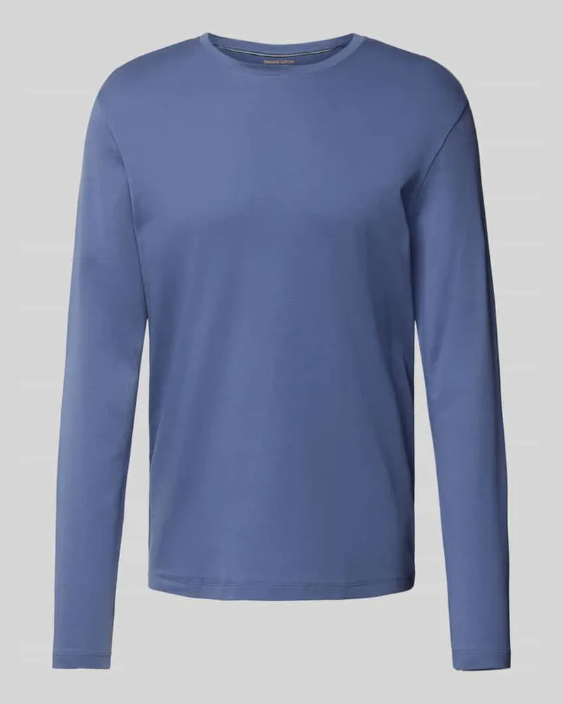 Christian Berg Longsleeve mit Rundhalsausschnitt Rauchblau