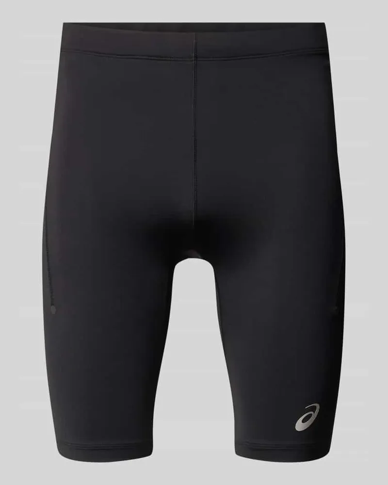 Asics Slim Fit Shorts mit Logo-Print Black