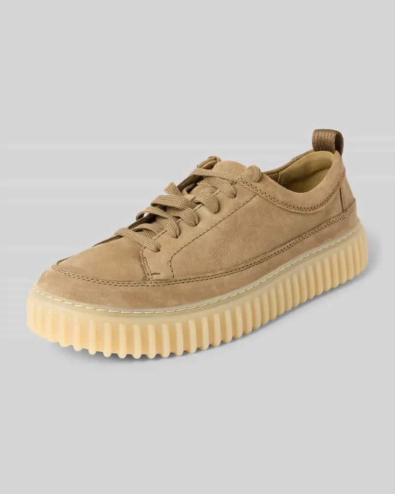 Clarks Schnürschuhe mit strukturierter Sohle Sand