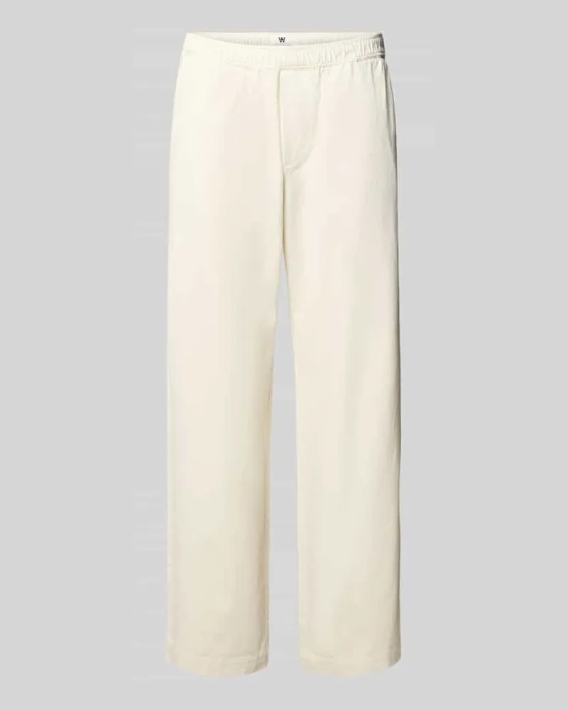 Wood Wood Regular Fit Hose mit elastischem Bund Modell 'Lax Offwhite