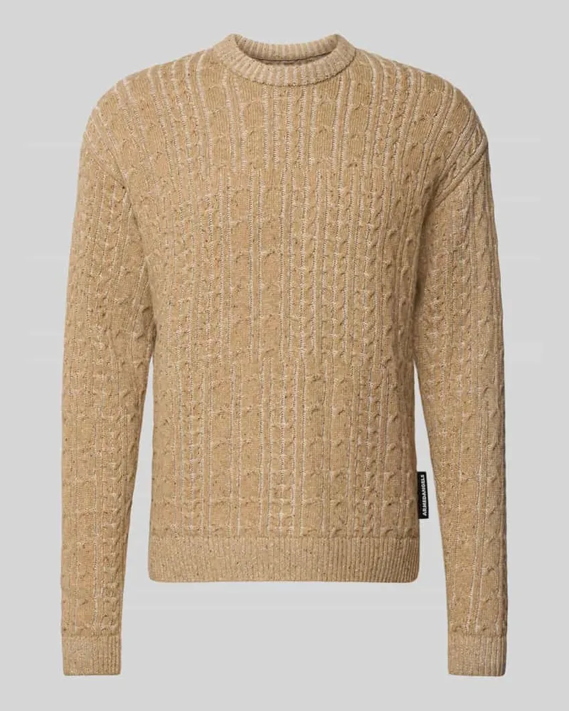 Armedangels Regular Fit Strickpullover aus Bio-Baumwoll-Woll-Mix Modell 'DAAKO Camel