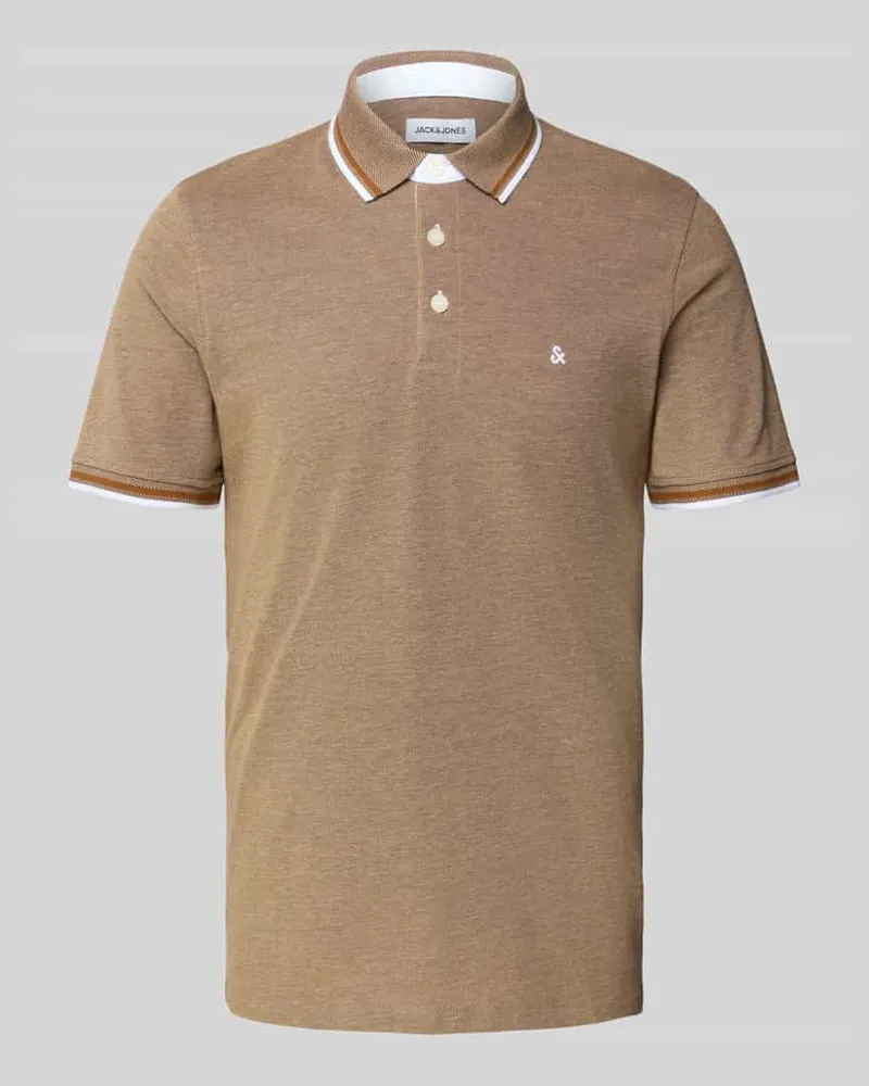 Jack & Jones Regular Fit Poloshirt mit Knopfleiste Modell 'PAULOS Kupfer