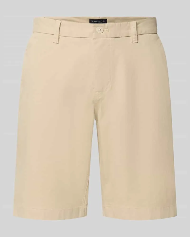 Marc O'Polo Regular Fit Chinoshorts aus Baumwoll-Mix Ecru