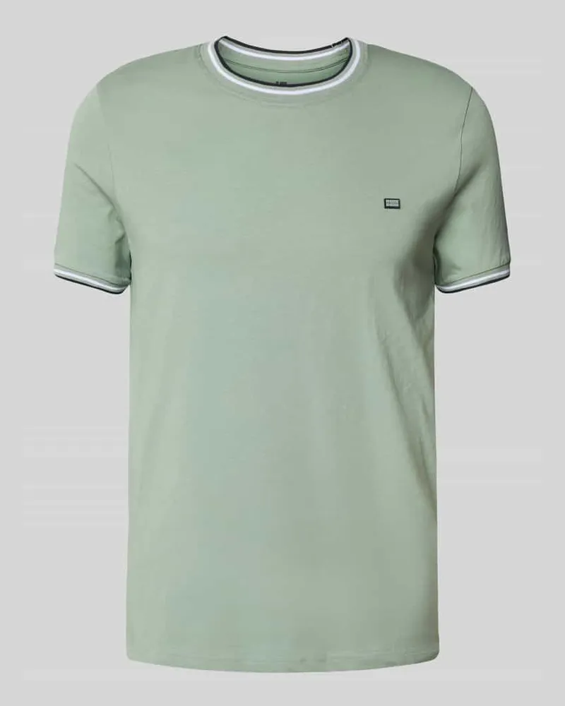 Christian Berg T-Shirt mit gerippten Abschlüssen 