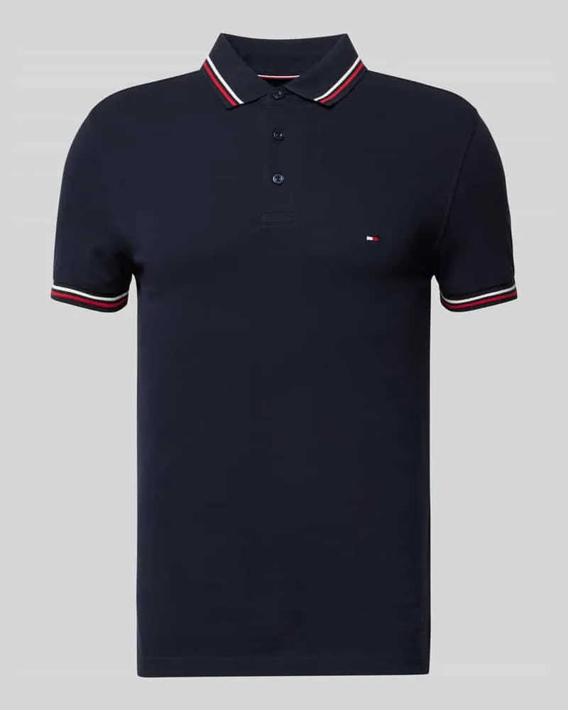 Tommy Hilfiger Slim Fit Poloshirt mit Logo-Stitching 