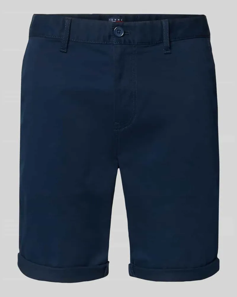 Tommy Hilfiger Slim Fit Chinoshorts aus Baumwoll-Mix Marine