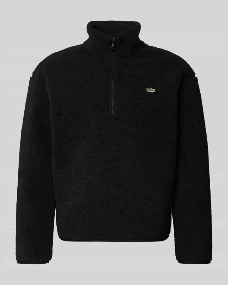 Lacoste Regular Fit Sweatshirt mit Troyer-Kragen Black