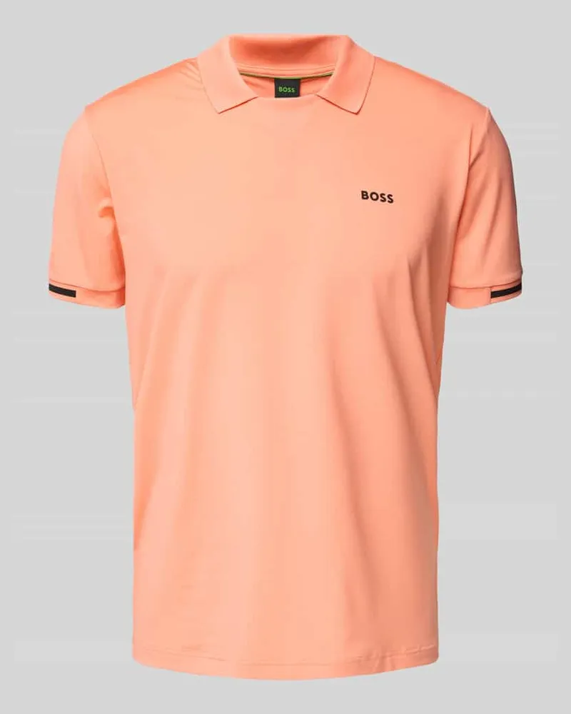 HUGO BOSS Regular Fit Poloshirt mit Label-Print Modell 'Palle Lachs