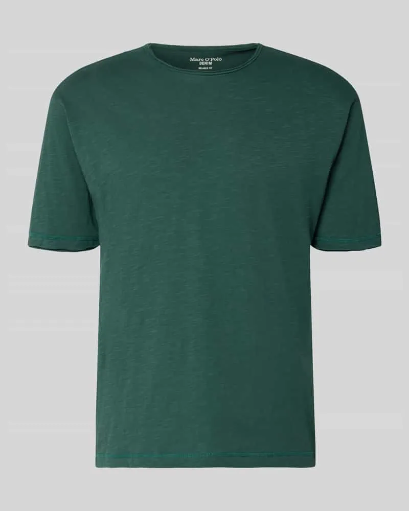 Marc O'Polo Relaxed Fit T-Shirt aus reiner Baumwolle Dunkelgruen