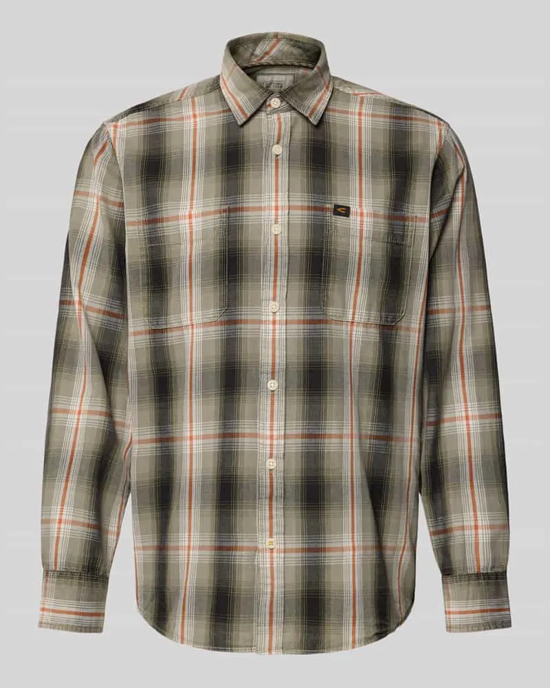 Camel Active Regular Fit Freizeithemd aus reiner Baumwolle Gruen