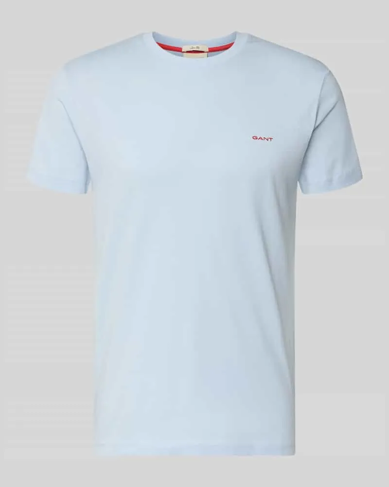 Gant T-Shirt mit Label-Detail Hellblau