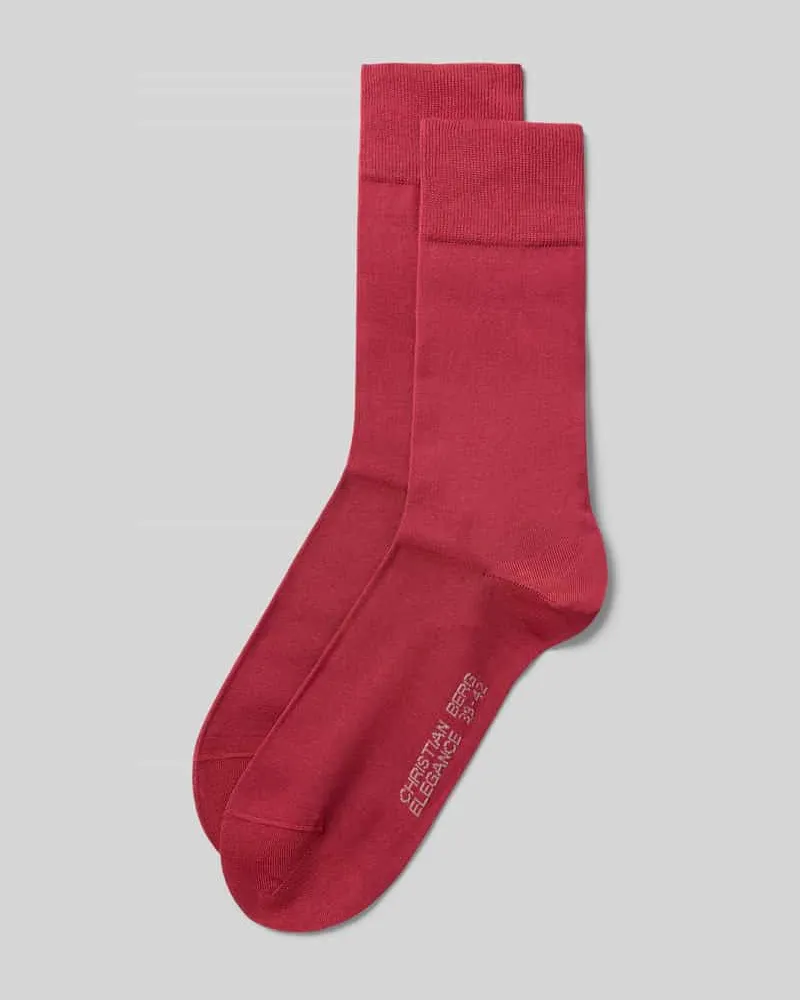 Christian Berg Socken aus Baumwoll-Mix im 2er-Pack Dunkelrot