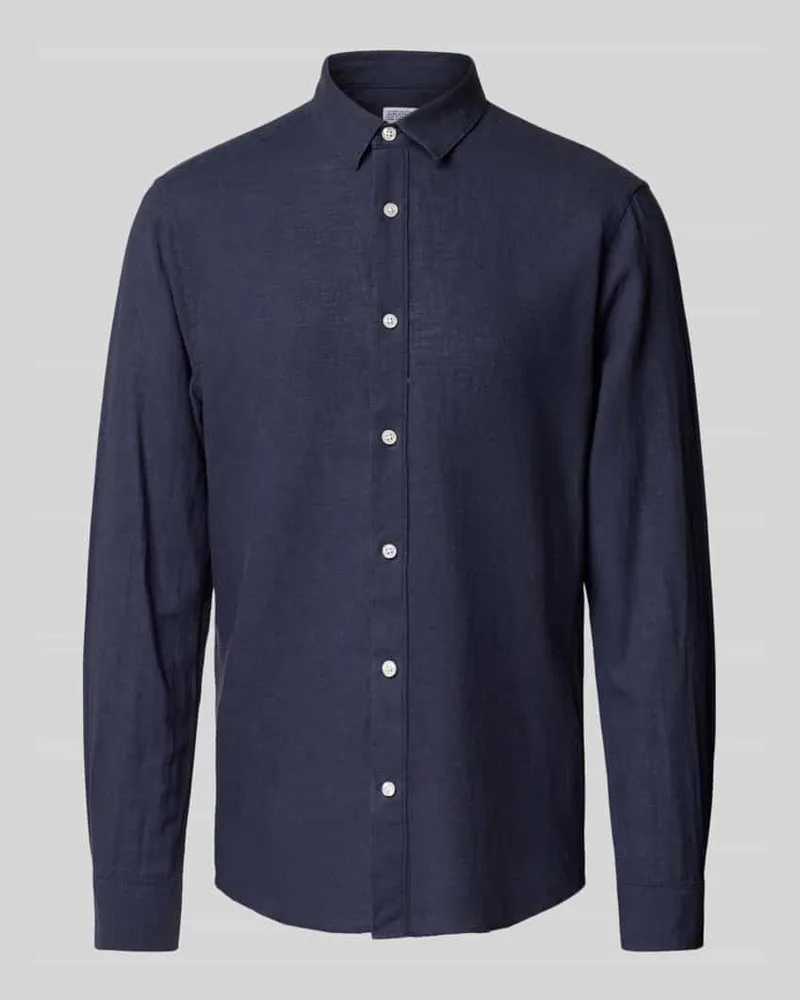 Only & Sons Slim Fit Leinenhemd mit Kentkragen Modell 'CAIDEN 
