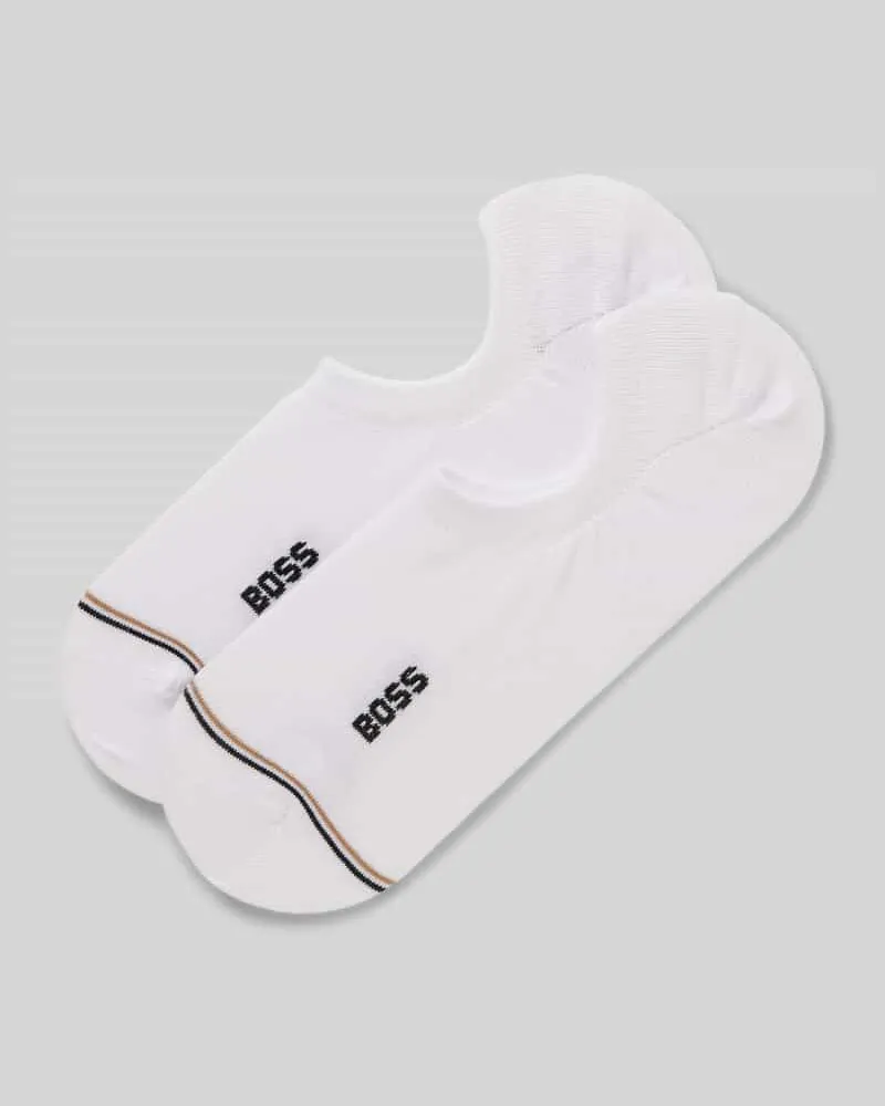 HUGO BOSS Füßlinge mit Label-Print im 2er-Pack 