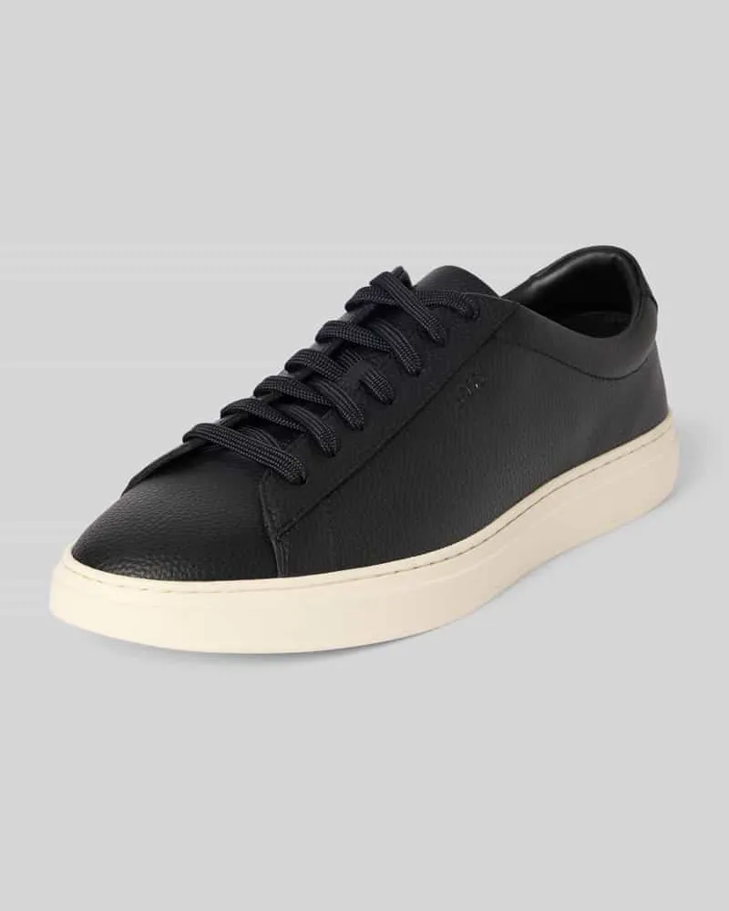 HUGO BOSS Low Top Sneaker aus genarbtem Rindsleder 