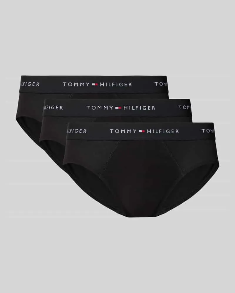 Tommy Hilfiger Slip aus Baumwoll-Mix im 3er-Pack Black