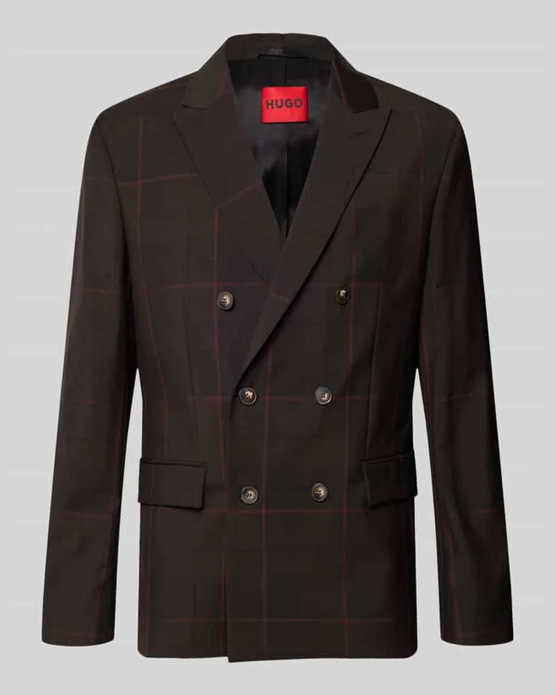 HUGO BOSS Extra Slim Fit Anzugsakko aus reiner Schurwolle Modell 'Arti Dunkelbraun